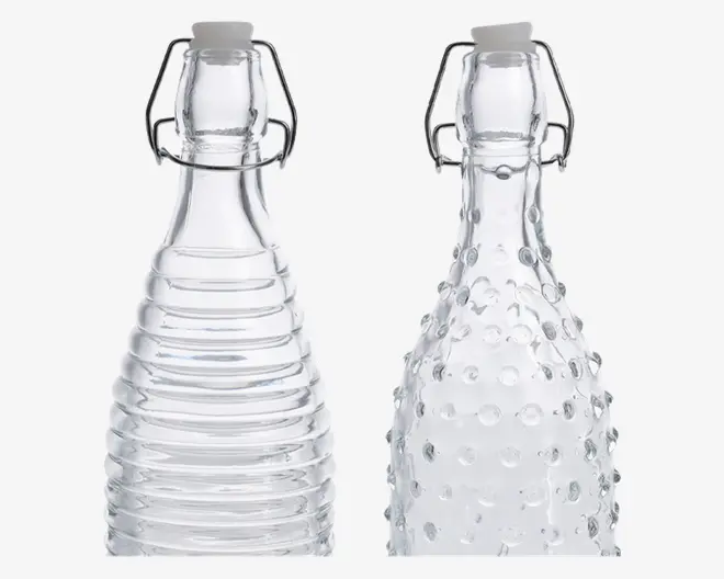 Glas Flaske 1000 ml Ass.