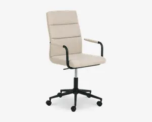 Kontorstol beige møbelstof