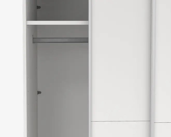 Garderobeskab Case hvid B. 119 x H. 221 cm