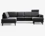 Sofa u-shape venstrevendt antracit
