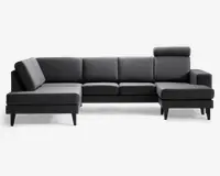 Sofa u-shape venstrevendt antracit