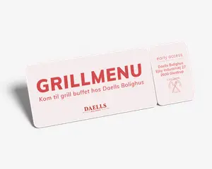 Billet til grillmenu voksen fredag