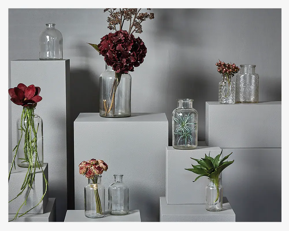 Vase flaske rund Ø.10xH.20 cm 