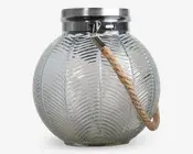 Solar lanterne klar glas H.17 cm