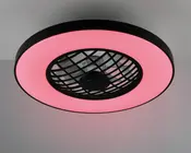 Loftlampe med ventilator og farveskift