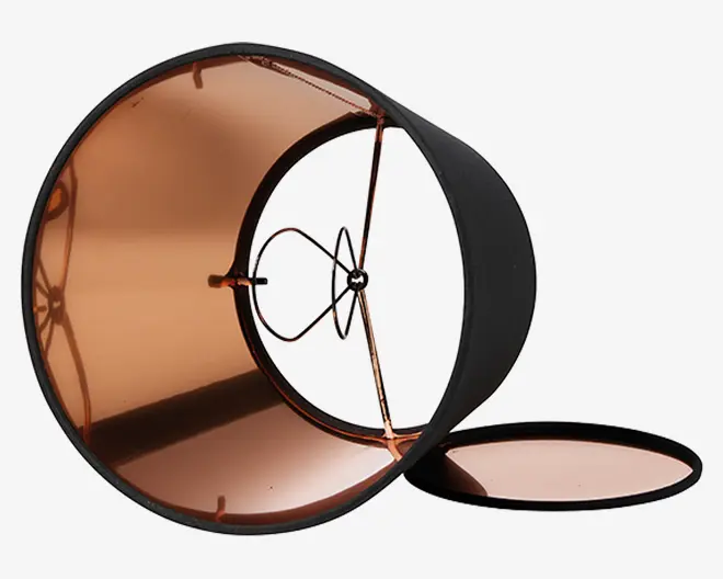 Skærm Isabella Domus sort/kobber H.16,5 cm 