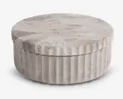 Krukke m/låg brun marmor Ø.15 cm