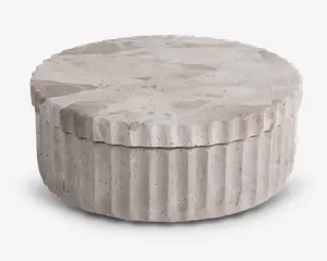 Krukke m/låg brun marmor Ø.15 cm