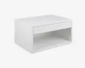 Sengebord Cholet med 1 skuffe hvid