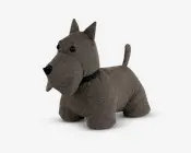 Dørstopper huns grå 25x15x20 cm