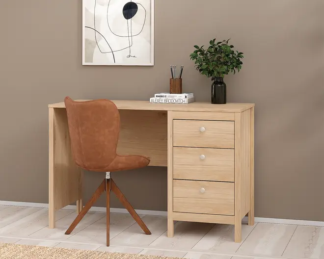 Skrivebord Madrid lys eg kunstfiner