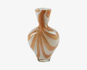 Vase Hjerteform Okker H.23,5 cm 