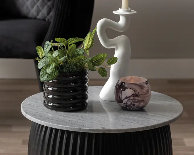 Fyrfadsstage votive blended small grå Ø.8 cm 