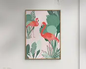 Flamingo dreams 50x70 cm