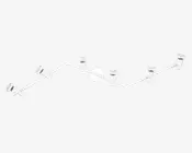 Spot 6xGU10 hvid L.119,8 cm