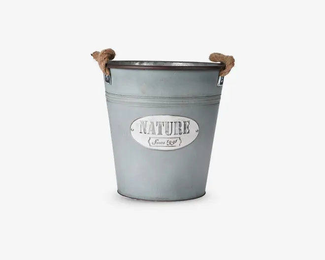 Urtepotteskjuler zink 21x20,5cm 