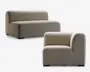 Lounge modul sofa beige stof
