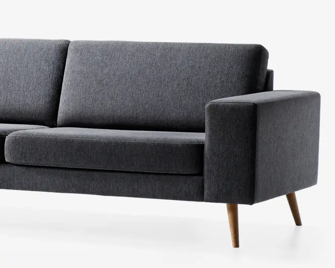 Hjørnesofa Sienna i gråt stof