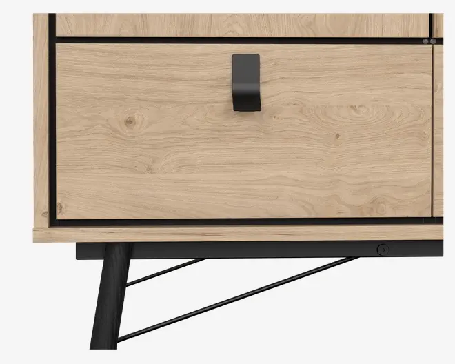 Garderobeskab Ry m. 3 låger og 3 skuffer