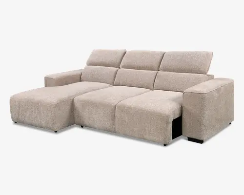 Sofa med chaiselong venstre beige