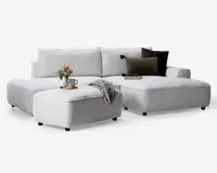 Sovesofa med open end og chaiselong højre