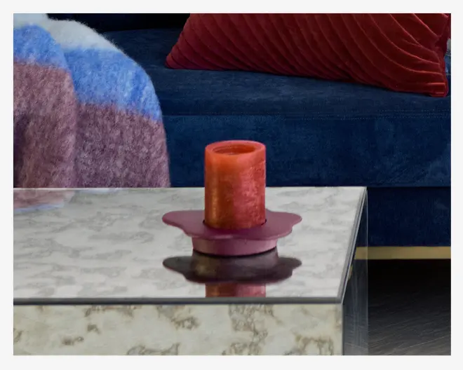 Lysestage Disree Lilla 17x14cm