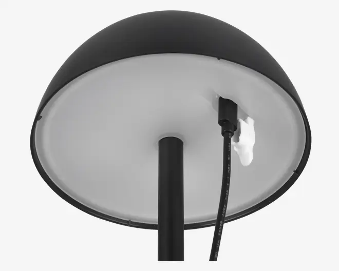 Bordlampe Ricardo mat sort H.30 cm