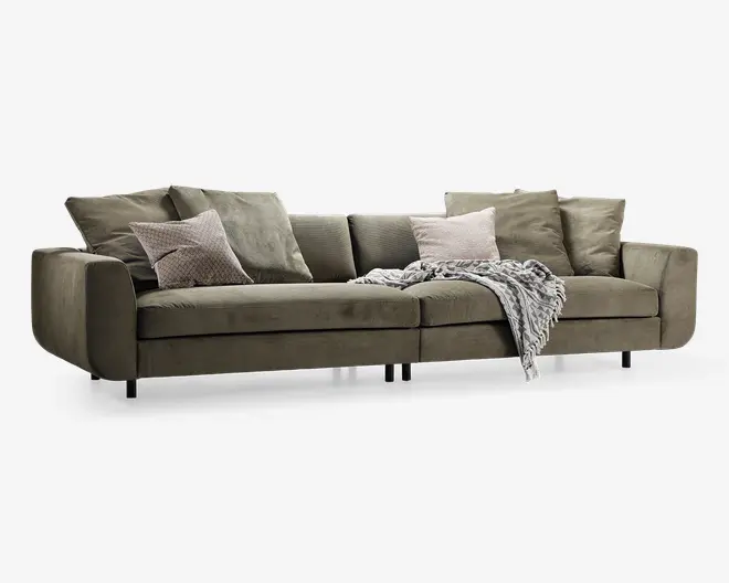 Sofa 4 Pers. Motive grøn fløjl