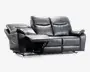 Sofa 3 pers med recliner sort