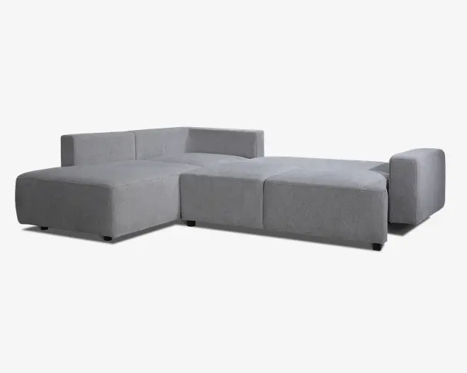 Sovesofa open end venstre grå/beige