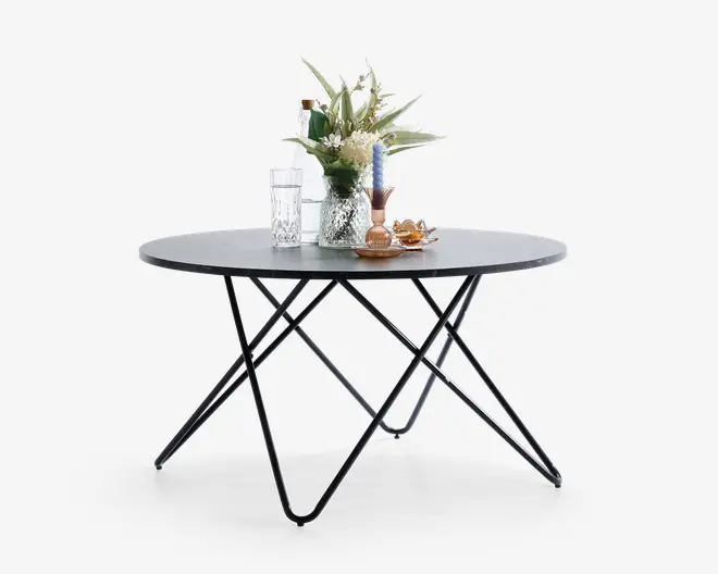 Sofabord Sort Marmorlook