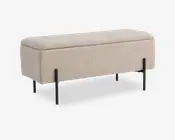 Puf/bænk med opbevaring beige