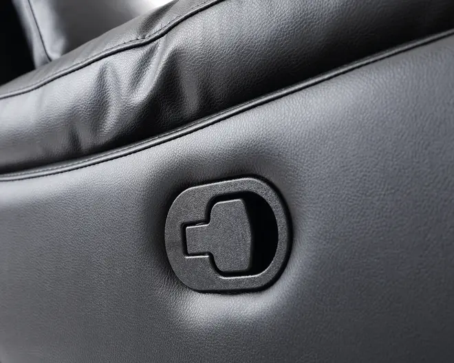 Sofa 3 pers med recliner sort