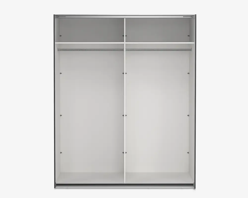 Garderobeskab Case grå B. 179 x H. 221 cm