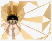 Loftlampe Castanuelo guld Ø.42,5 cm