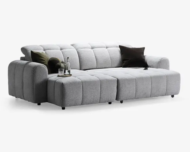 Sofa med chaiselong venstre relaxfunktion