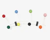 Harlekin Knagerække 4 Hvid