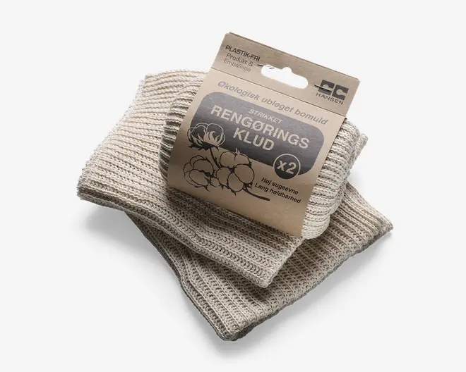 Rengøringsklude øko bomuld 2stk. 