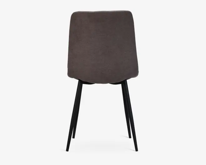 Spisebordsstol i taupe farvet møbelstof