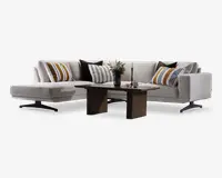 Sofa m. Åben Afslutning Beige Venstrevendt
