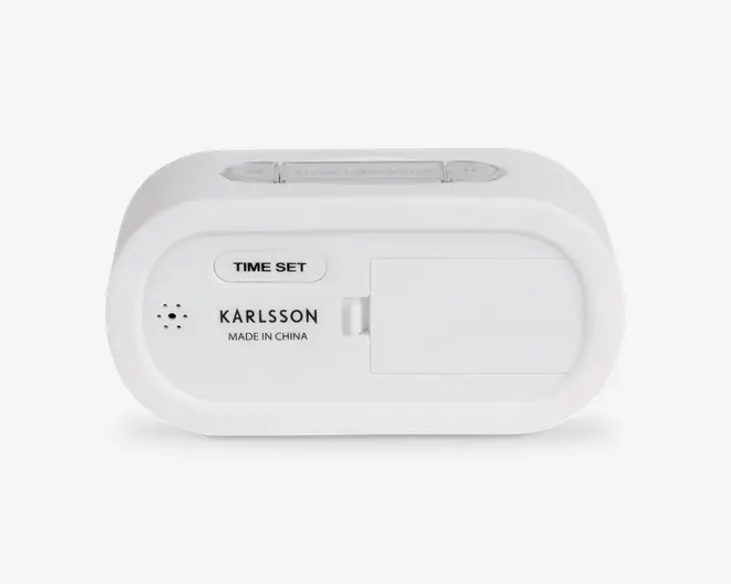 Vækkeur silikone hvid H.7 cm