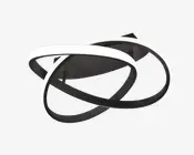 Loftlampe Course Sort Ø.45cm