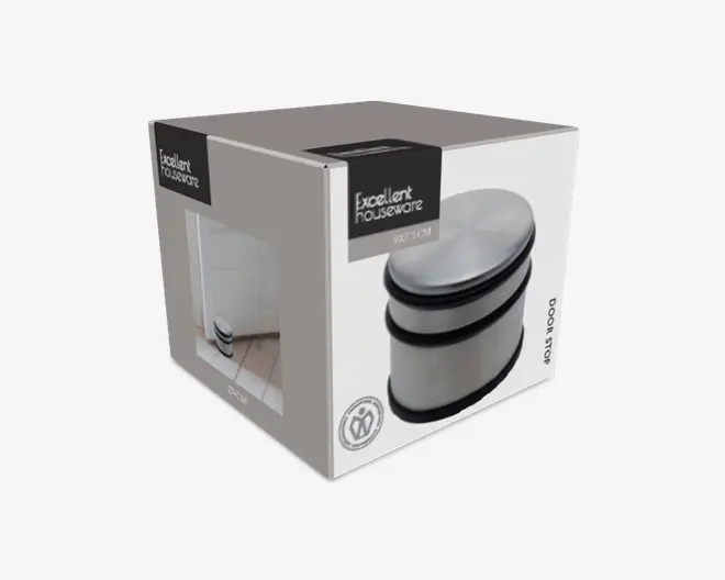 Dørstopper krom H.7,5 cm 