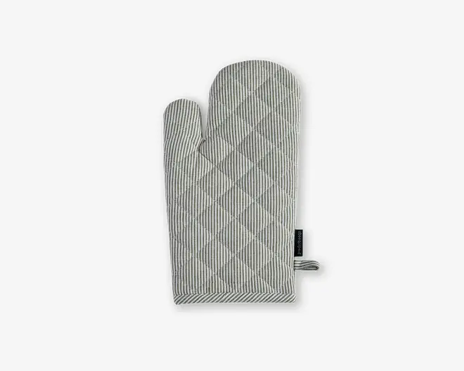 Grillhandske grøn/hvid 19x31cm