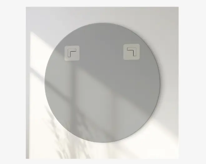 Spejl indgravering II Ø.80 cm