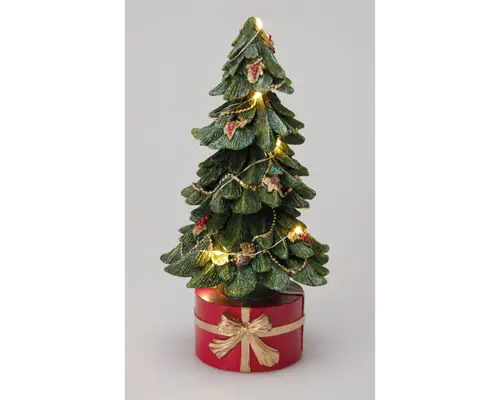 Juletræ grønt LED H.27 cm