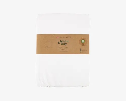 Boxlagen Percale Hvid 90x200 cm