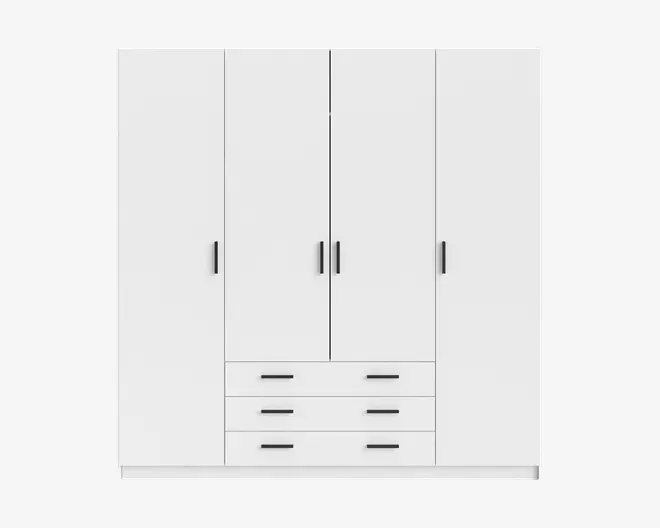 Garderobeskab Sprint m. 4 Låger og 3 Skuffer