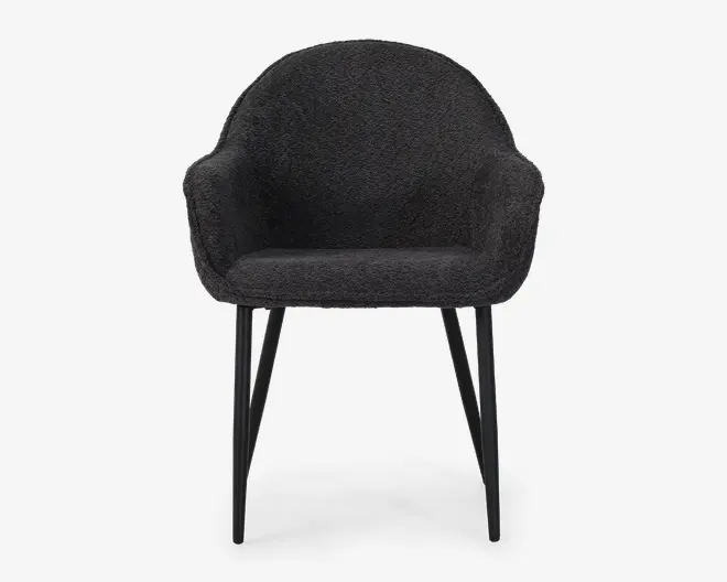 Spisebordsstol med armlæn i grå