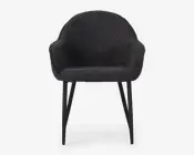 Spisebordsstol med armlæn i grå